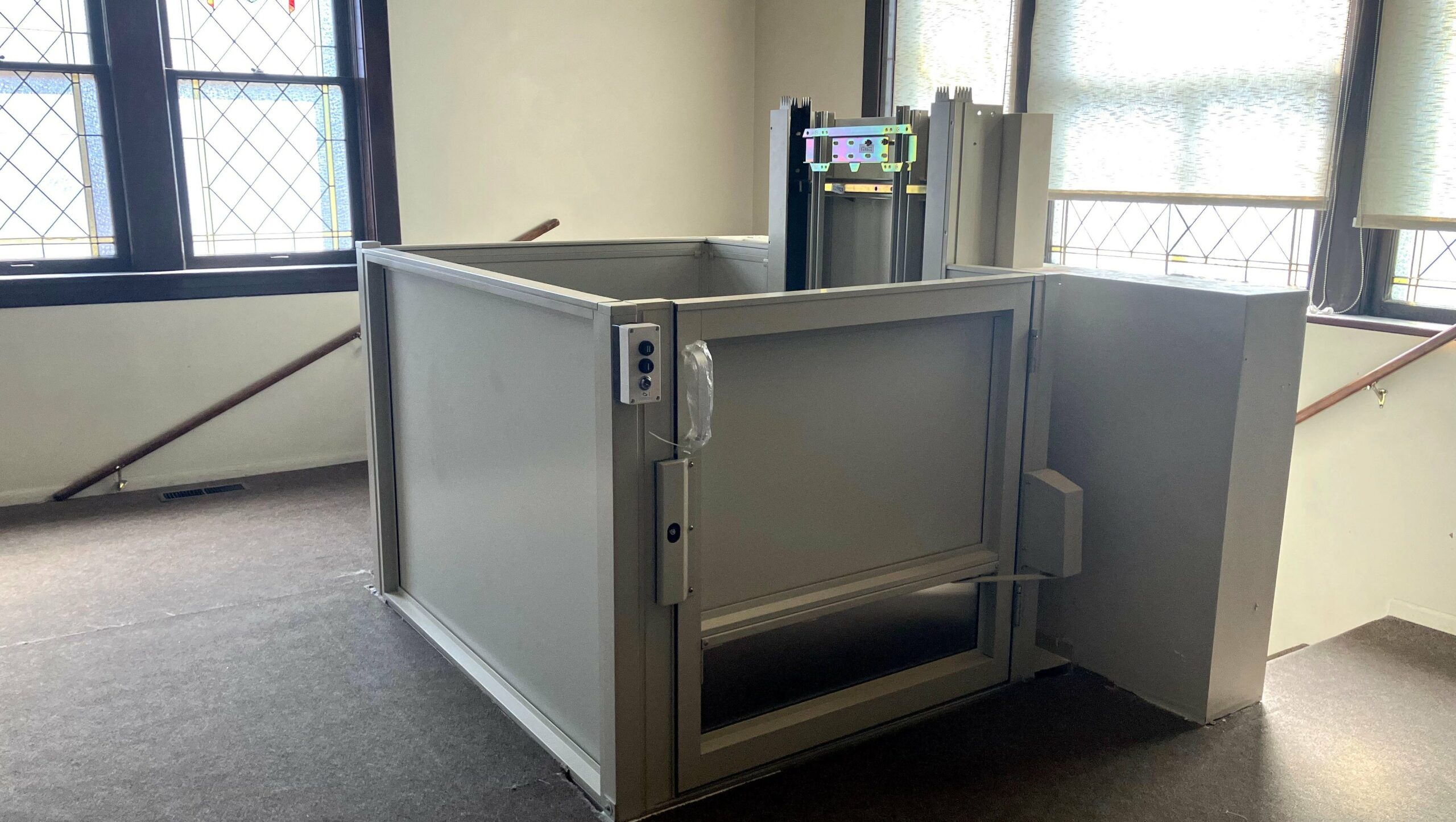 The platform lift in the meeting room